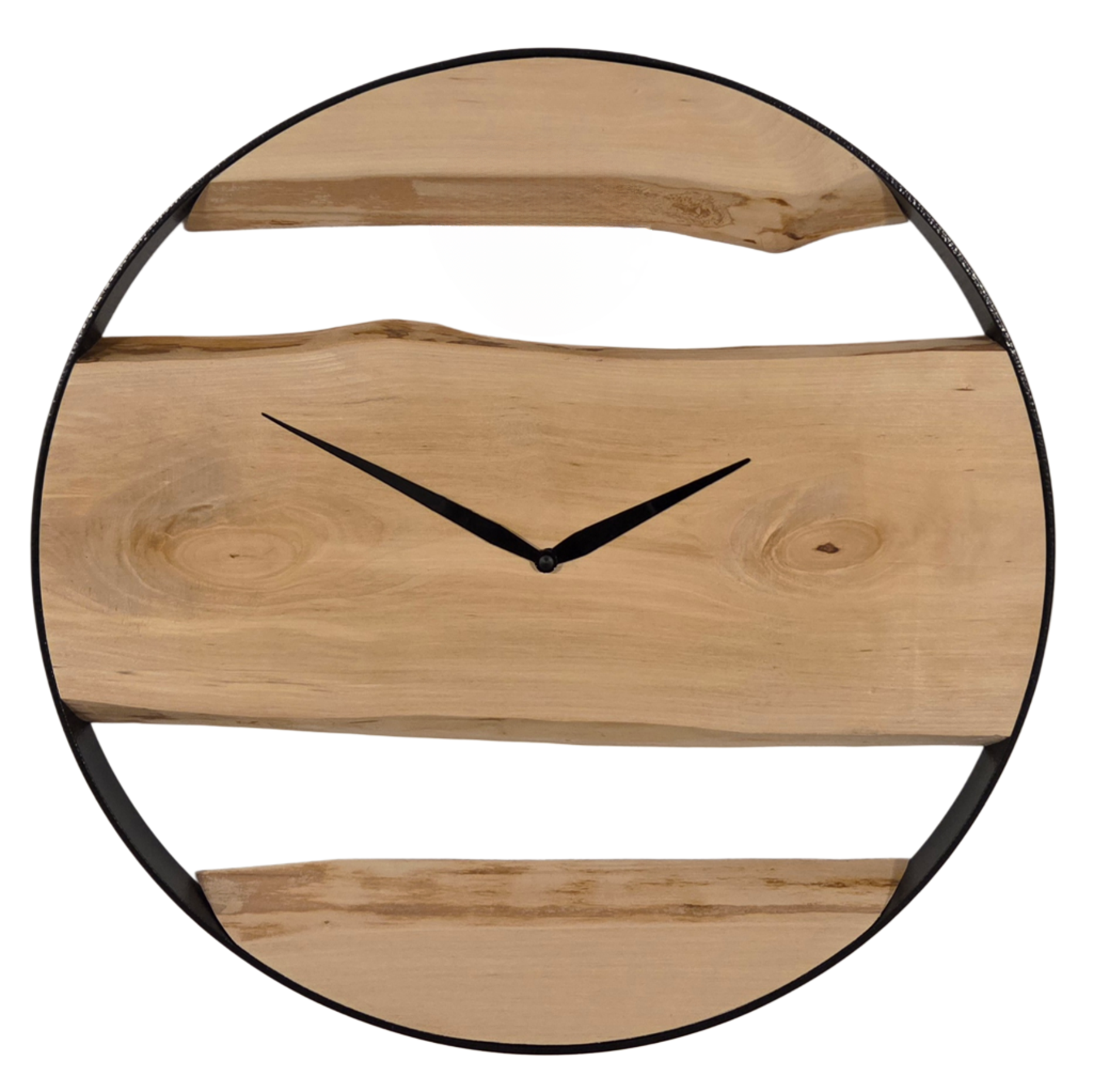 Rustikale Holzuhr - Birke-image