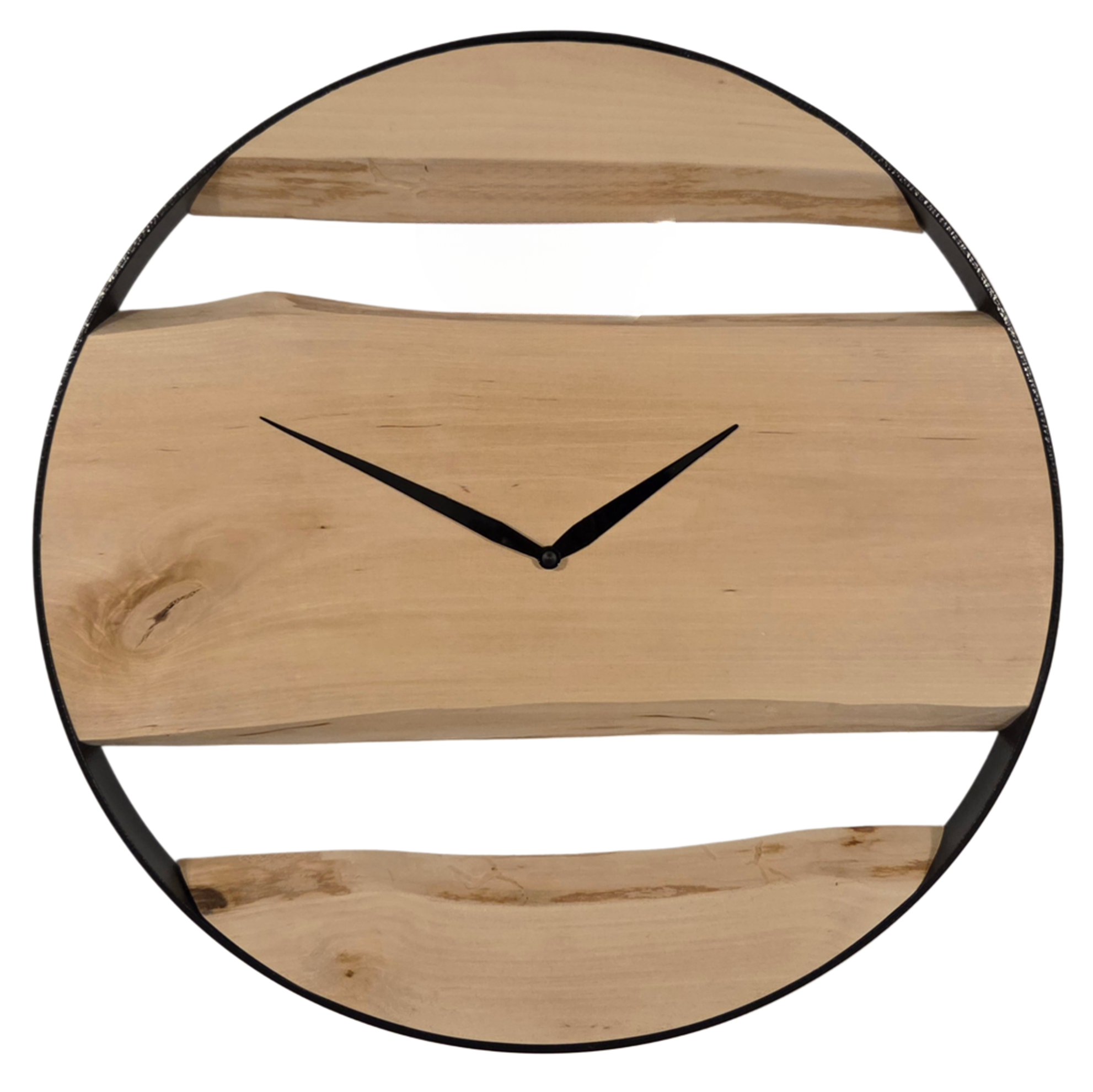 Rustikale Holzuhr - Birke-image