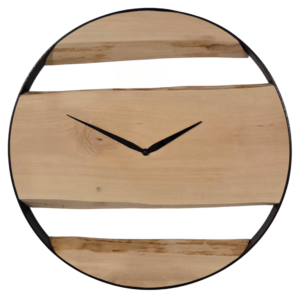 Rustikale Holzuhr - Birke-image